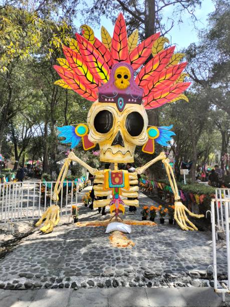 Tepotzotlán is a Mexican viceregal town. Day of the Dead Offerings and Altars, November 2, 2023, State of Mexico, MexicoState of Mexico, Tepotzotlán is a Mexican viceregal town. Day of the Dead Offerings and Altars, November 2, 2023, State of Mexico, MexicoState of Mexico, all hallows by the tower stock pictures, royalty-free photos & images