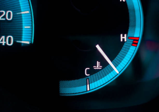istock Car temperature gauge closeup 1780611857