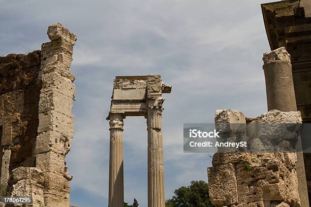 Ruins By Teatro Di Marcello Rome Italy Stock Photo - Download Image Now - Apartment, Architecture, Augustus Caesar