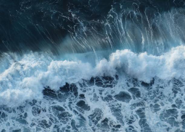 istock a surfer is seen lundling through the ocean waves in a large surfboard 1780616152