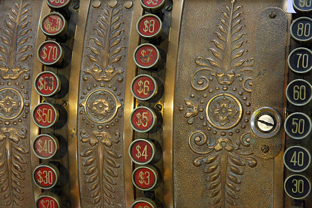 istock antique cash register historian with the button 178062152