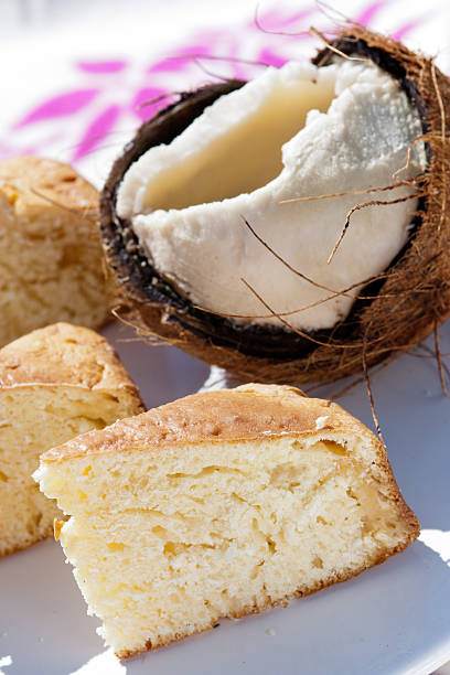 istock Piece of coconut cake 178062236