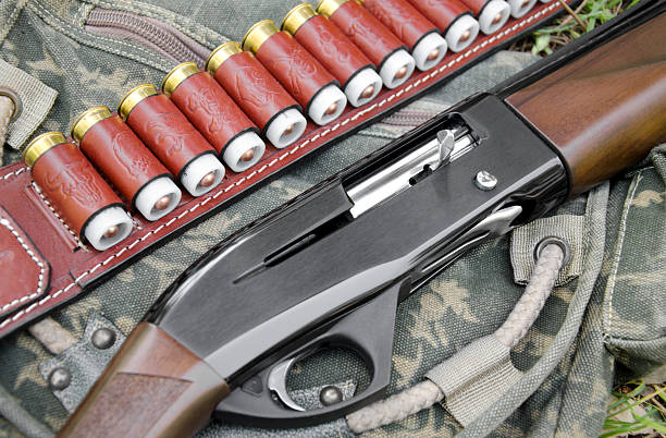 istock Automatic Shotgun And Cartridges 178062295