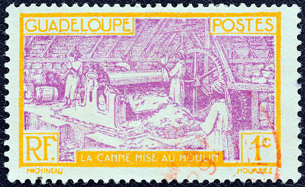 istock Guadeloupean stamp shows Sugar Refinery (1928) 178062404