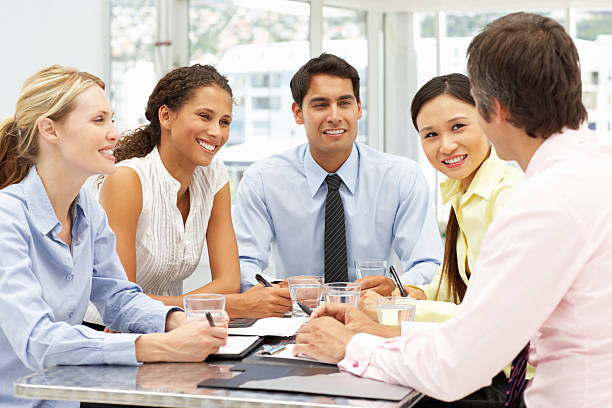 istock Mixed group in business meeting 178062904