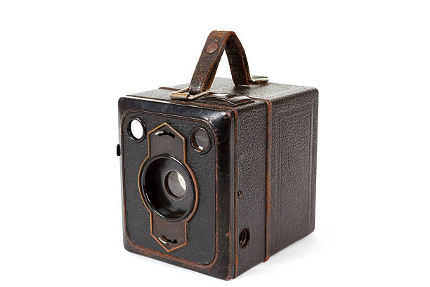 istock very old vintage camera on white background 178064939