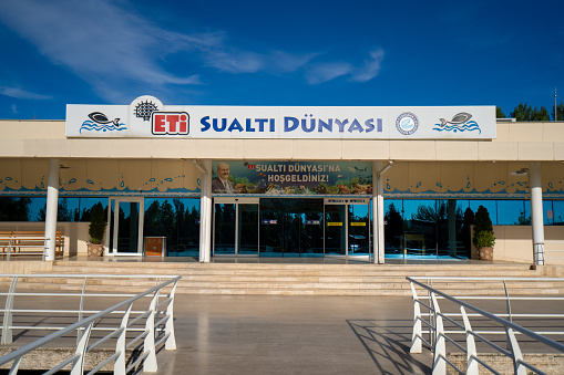 Eti Underwater World aquarium at Eskisehir Zoo in Sazova Park. Eskisehir, Turkey - October 10 2023.