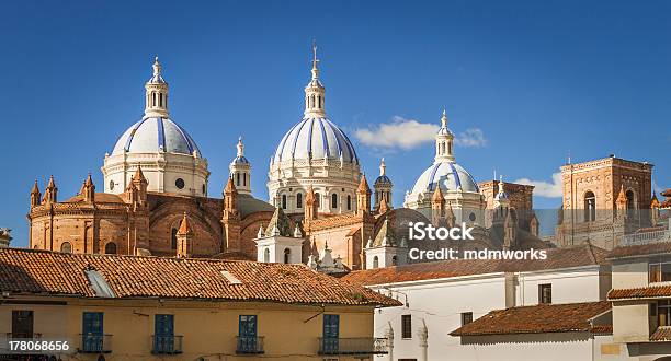 Cathedral Of The Immaculate Conception Stock Photo - Download Image Now - Architectural Dome, Blue, Brick