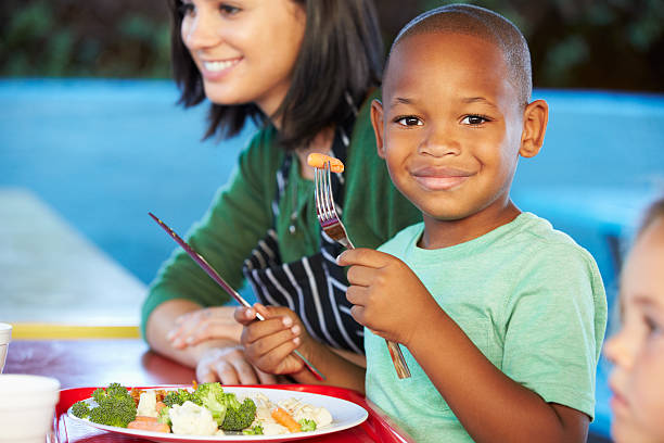 istock Boy showing his healthy school lunch 178069130