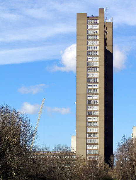 Trellick Tower Trellick Tower in London iconic sixties new brutalism architecture trellick tower stock pictures, royalty-free photos & images