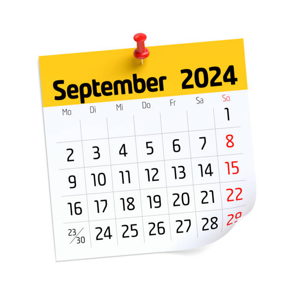 istock September Calendar 2024 in German Language. Isolated on White Background. 3D Illustration 1780694648