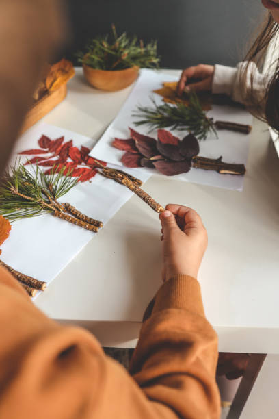 istock Children's creativity, child's study of natural materials 1780695759