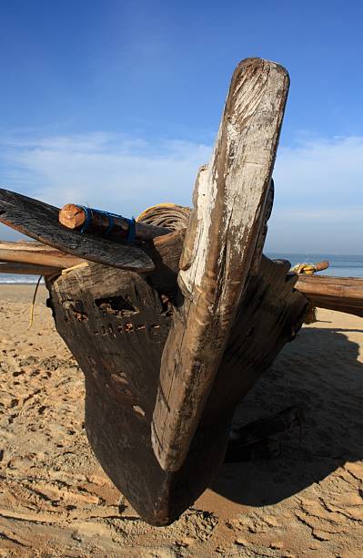 istock Fishing boat on the Goa beach 178070853