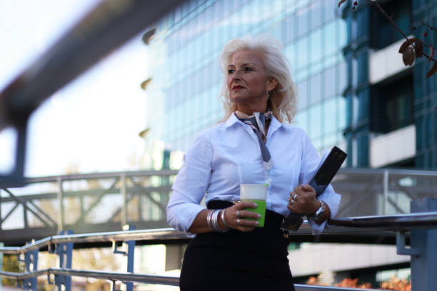 Businesswoman with Miami Skyline