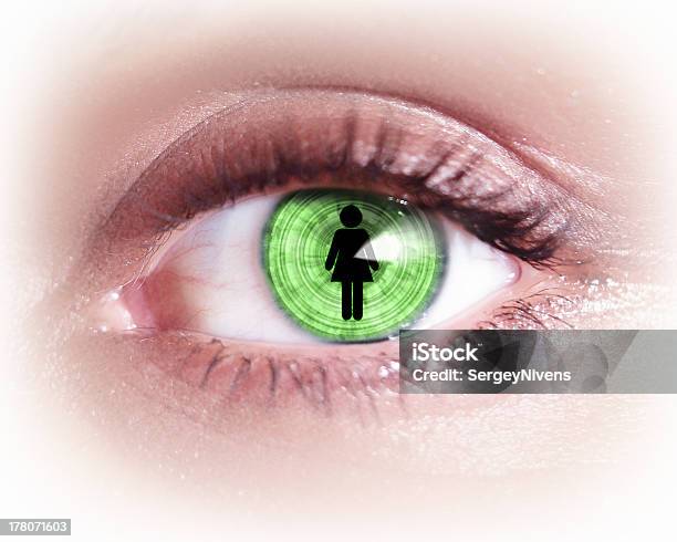 Closeup Of Womans Eye Foto de stock y más banco de imágenes de Adulto - Adulto, Amor - Sentimiento, Azul