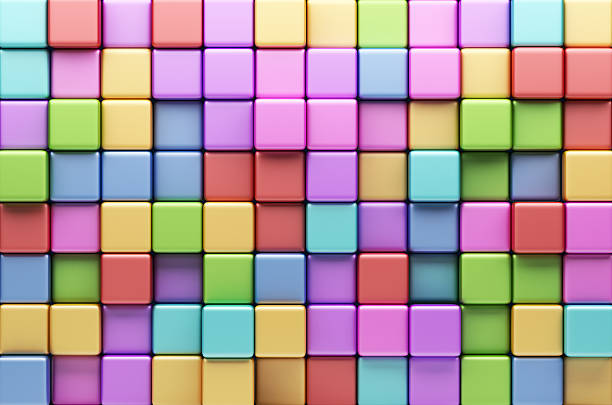 istock Abstract background of multi-colored cubes 3D 178071858