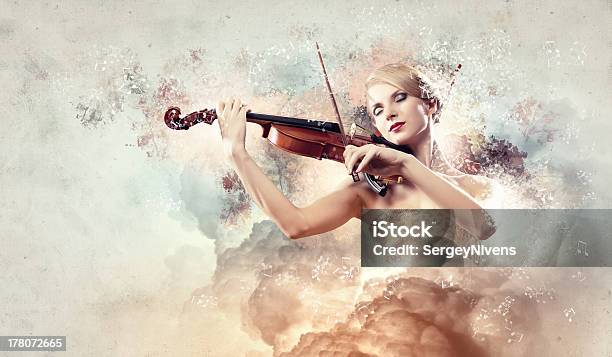Gorgeous Woman Playing Violin Stock Photo - Download Image Now - Adult, Artist, Beautiful People