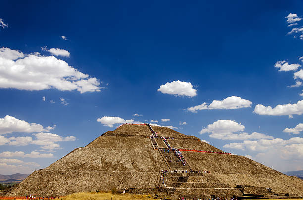 Pyramid of the Sun and Blue Sky