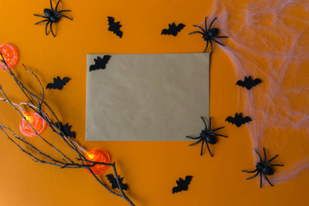 istock Hallowen decoration for party. Spider, pumpkis, bug und web. 1780738056