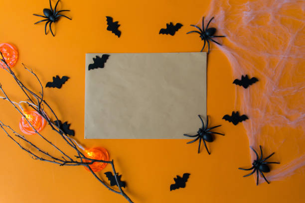 istock Hallowen decoration for party. Spider, pumpkis, bug und web. 1780738064