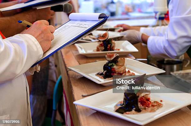Ranking Food At A Contest Stock Photo - Download Image Now - Competition, Contest, Chef