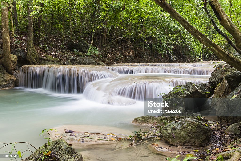 Erawan Wasserfall in Thailand - Lizenzfrei Bach Stock-Foto