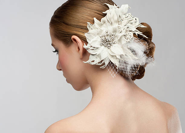 istock A woman with a hairstyle suitable for a bride 178075229