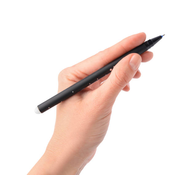 istock Woman holding erasable pen on white background, closeup 1780756547