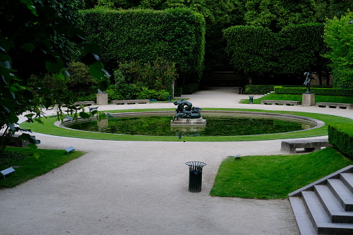 Paris, France - May the 18th 2022: The garden of Rodin museum.