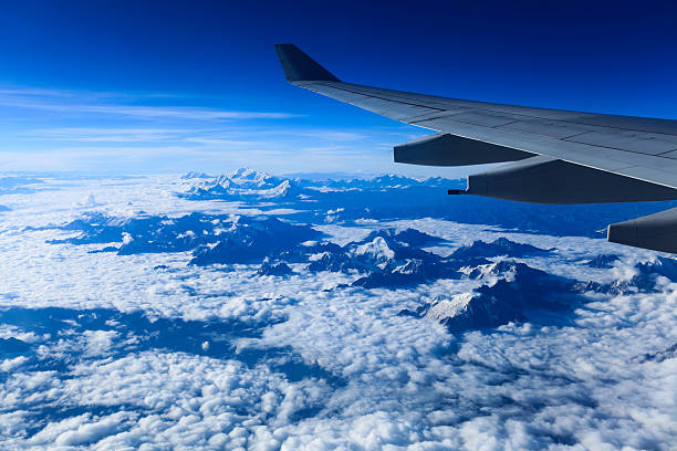 istock aircraft wing on the himalayas 178076321