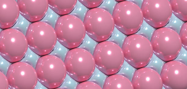 istock Background with pink circles, inflated shapes. 3d rendering illustration 1780770958