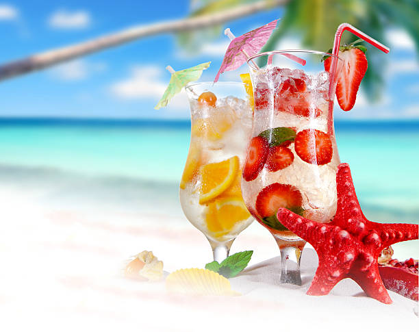 Summer drinks on the beach