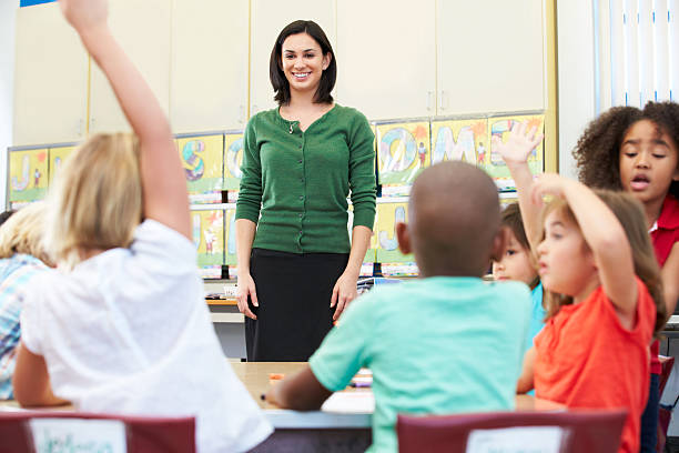 istock Classroom with female teacher and multicultural students 178077895