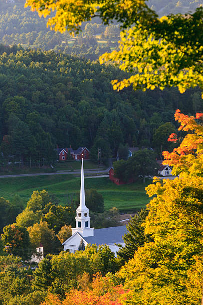 istock Stowe Community Church in the early fall 178077960