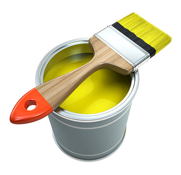 istock Bank with yellow  paint and brush 178079287