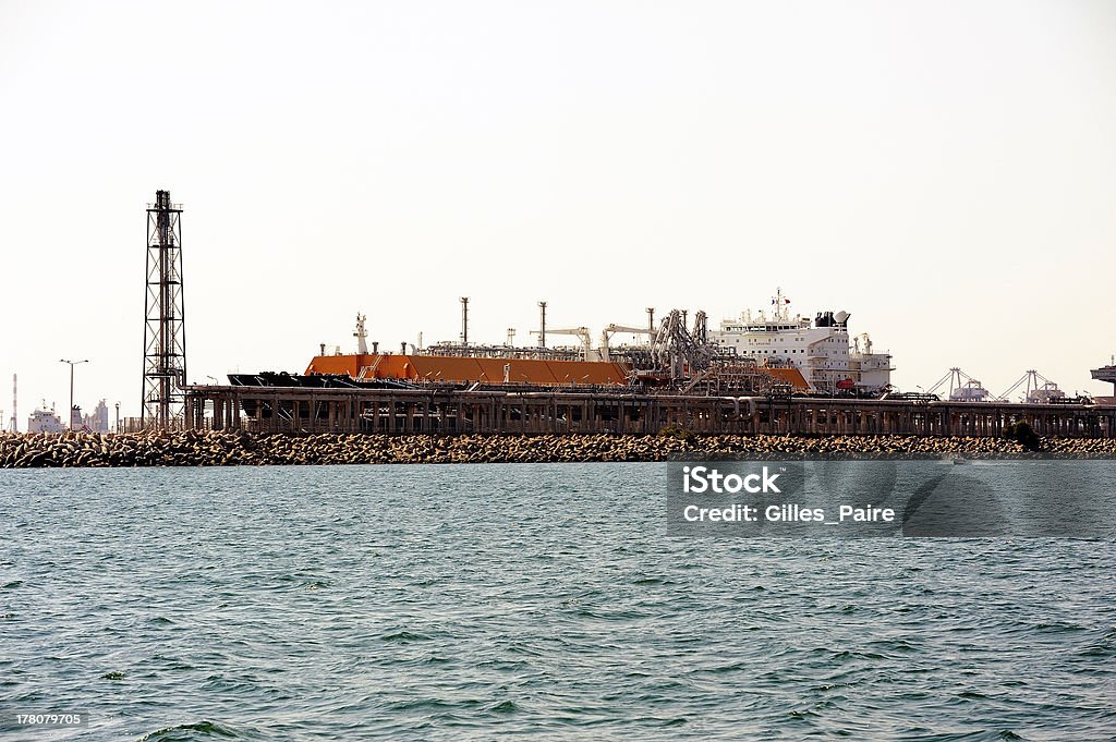 quay Methan tanker zur Entlastung - Lizenzfrei Behälter Stock-Foto