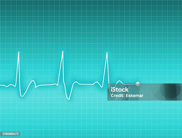 Ilustración de El Ecg y más Vectores Libres de Derechos de Ancho - Ancho, Asistencia sanitaria y medicina, Azul