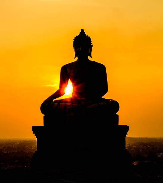 istock Buddha statue on sunset sky background at Thailand 178080601