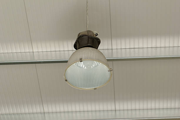 istock Industrial ceiling lamp hanging from the roof 178080964