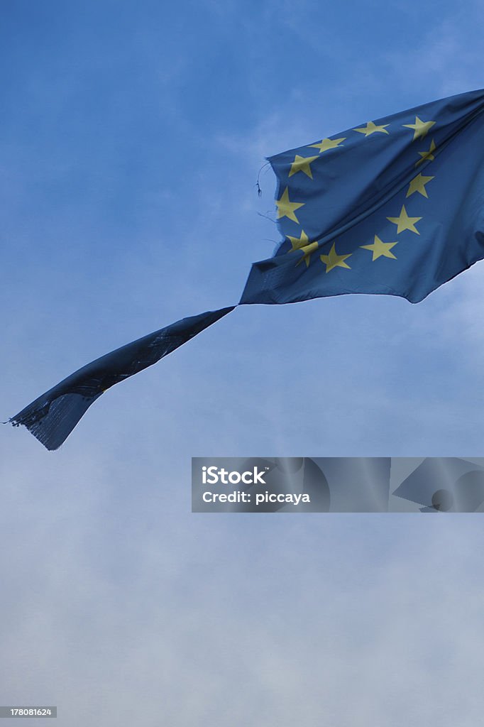 プロークン欧州連合旗 - カットアウトのロイヤリティフリーストックフォト