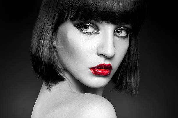 istock black and white portrait of brunette in studio 178082162