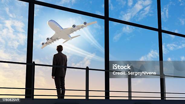 Businessman At Airport Stock Photo - Download Image Now - Adult, Adventure, Air Vehicle