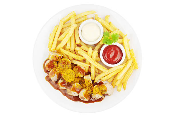 currywurst pasto - currywurst foto e immagini stock