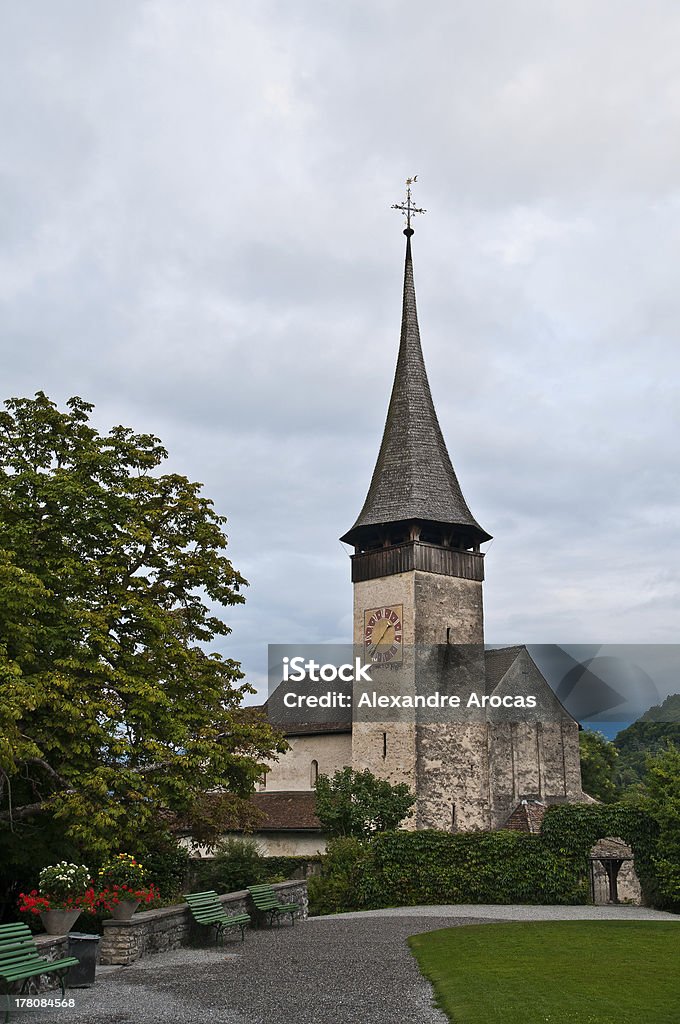 Spiez iglesia - Foto de stock de Berna libre de derechos