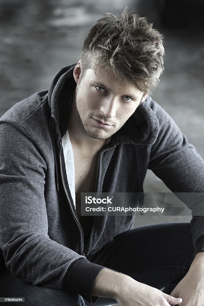 Young man Portrait of a young handsome male model Young Men Stock Photo