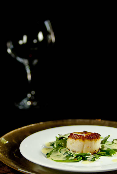 istock Chilean Sea Bass with an empty glass 178084825