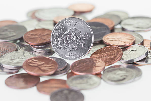 istock Alaska State Quarter extreme close up 178085041
