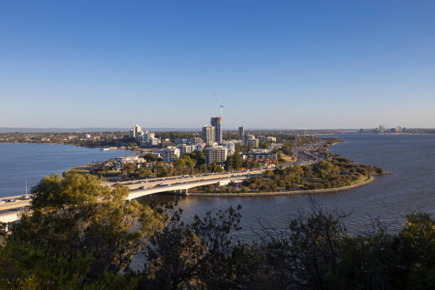 Perth November 1, 2023 view from the Kings Park looking across the city skyline