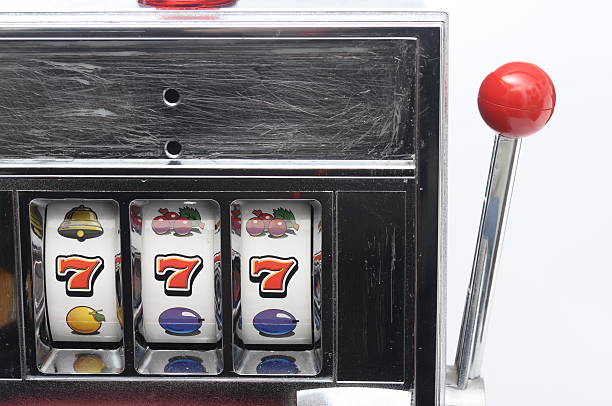 istock Slot machine and jackpot three seven 178085397