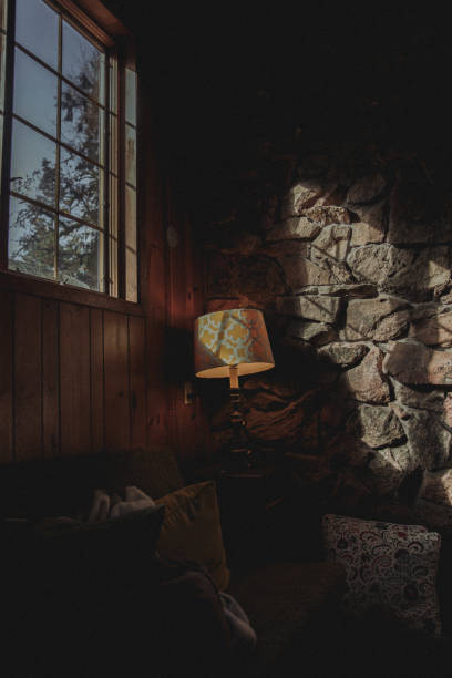 istock Old Vintage Lamp in Wooden Cabin 1780854637